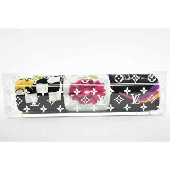 Louis Vuitton LV Archives 6 Socks Set Boite Scott Monogram Clear Plexiglass Box - Picture 9 of 12
